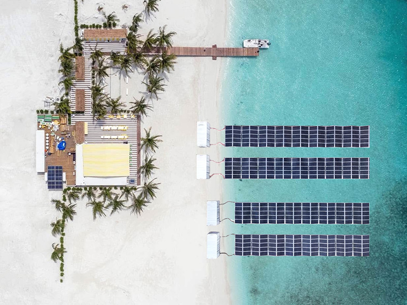 Contenitore solare fotovoltaico (tipo galleggiante)